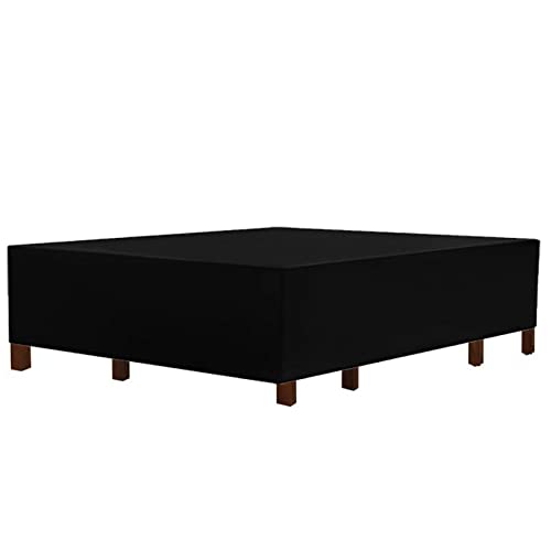 Rattan Cube Set Cover Waterproof 123x55x36in, Cube Garden Furniture Covers 420d Outdoor Table Cover, Covers For Garden Furniture Sets, Fit Rattan Garden Furniture Cube Set, Durable And Convenient