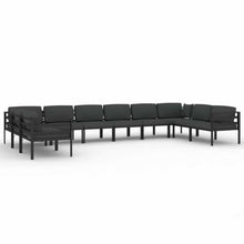 LPERTGFHU 10-Piece Patio Lounge Set, Modular Aluminum Outdoor Furniture