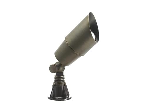LawnShine Premium Brass Landscape Lighting Kit - 4 Path Lights, 6 Spot Lights with LED Bulbs Bronze