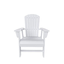 WO WESTIN OUTDOOR 5 PCS Adirondack Patio Dining Set with Square Table and Armchairs White