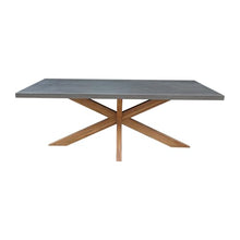 Outdoor Teak Patio Dining Table with Polystone Top