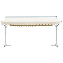 SDVantage Free Standing Awning 600X300 Cm Cream, Double-Sided Outdoor Patio Umbrella with Powder-Coated Steel Frame, Uv Water-Resistant Garden Shade for Deck,Cream-6 X 3 M