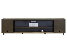 Modern Wood 65" Fireplace Console with Doors Entertainment Fully Assembled Brown