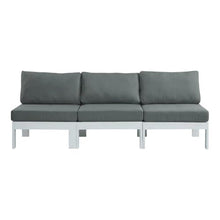 Outdoor Escape Gray Fabric Outdoor Patio Modular Sofa with Contemporary Style, All-Weather Upholstery, Seat Width 86.25 Inches, 1-Piece Set