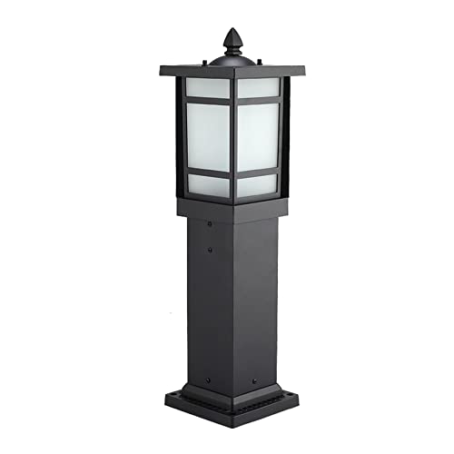 PAOOPA Lawn Lamp Floor Lighting, Outdoor Floor Lamp, Patio Lantern Waterproof Outside Lamp for Yard, Garden, Lawn Decor,Black