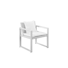 Pangea Home 1+2 Chester-1+2+CT Set Wht Sofa, White-Anodized Aluminum/Fabric/Polyresin