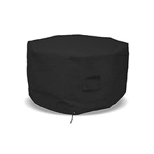 Octagon Fire Pit Cover 18 Oz Waterproof - 100% Weather Resistant Outdoor Fire Pit Table Cover with Air Pocket & Drawstring for Snug Fit (40" H x 65" D, Black)