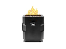 Ukiah TK-1044-T2BLK Portable Fire Pit, 15-1/4 in OAW, 15-1/4 in OAD, 16 in OAH, Propane, Piezo Ignition, Steel