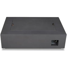 Afuera Living Contemporary Large Steel Propane Fire Table, Slate Finish, 50,000 BTU Burner, Includes Conversion Kit, Lid, Lava Rock, Protective Cover, Powder-Coated Outdoor Fire Pit for Patio
