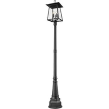 Z-Lite Rainer 5 Light 110" Tall Post Light Black