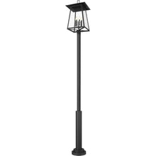 Z-Lite Rainer 6 Light 126" Tall Post Light Black