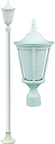 DABMAR LIGHTING GM1101-W Gabriella Post Light Fixture 120 Volts, White