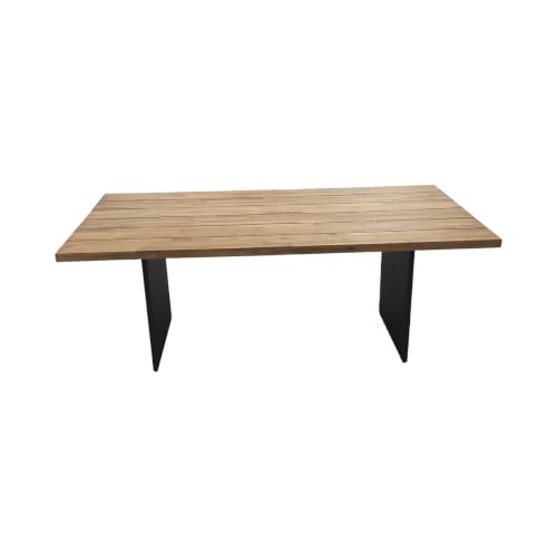 212 Main NAP010 30 x 79 x 39 in. Naples Outdoor Dining Table, Brown
