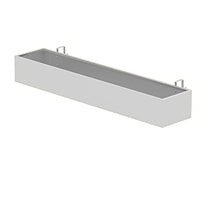 MOFGOE Window Box Planter, Large Window Boxes Planters, Railing Planter with Hook, Metal Balcony Hanging Rail Planters, for Balcony Window Deck Rail,White,150x20x13cm