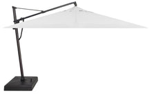 Treasure Garden AKZ PLUS Cantilever Umbrella 10'x13' Rectangular Sunbrella Natural Canopy and Black Frame with Rolling Base