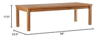 Outdoor Patio Teak Wood Coffee Table Natural