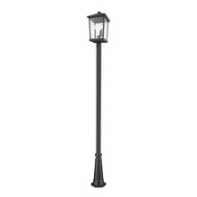Z-Lite 3 Light Outdoor Post Mounted Fixture Black