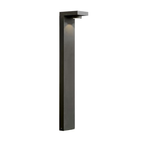 Eurofase Pallito LED Bollard Path Light – 3.9" Modern Black Exterior Light for Landscape & Outdoor Spaces, 339 Lumens, 3000K Warm White, Wet Rated
