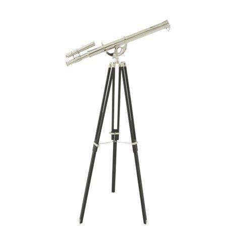 NauticalMart Elite Aluminum Wood Double Telescope