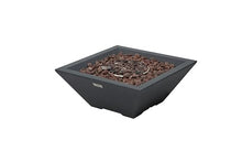 AMS 27" Square Concrete Propane Gas Fire Pit Table (Dark Gray, Table only)