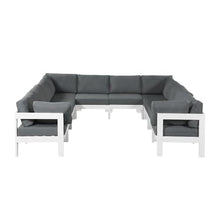 Outdoor Escape Gray Fabric Outdoor Patio Modular Sectional, Weather-Resistant Upholstery, Cushioned Seating, Durable Frame for Garden Outdoor Living