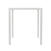 Outdoor Escape White Square Outdoor Patio Bar Table, Contemporary Style, 35W X 35D X 40H Inches, Durable Finish, for Dining, Entertaining