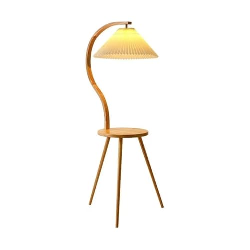 ZHONGCHENGWU Floor Lamp Modern Floor Lamp with Side Table,Bedroom Living Room Office Accent Light
