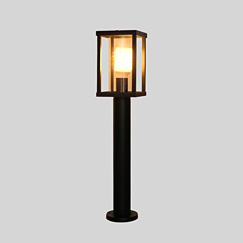 ZEELYDE Post Lights Outdoor,Modern Minimalist Outdoor Lawn Lamp Waterproof Electric Garden Lamp Home District Decorative Landscape Lamp Die-Casting Aluminum Glass Lampshade Floor Lamp Night Lighting