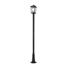 Z-Lite 568PHBR-533PM-BK 2 Light Outdoor Pier Mounted Fixture, Black