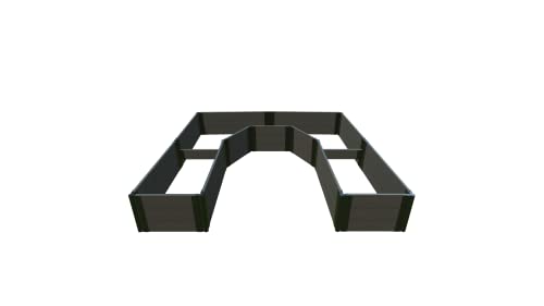 Frame It All Weathered Wood 'Walk-in Half-Hexagon Path' - 8' X 8' X 16.5" Raised Garden Bed - 1" Profile