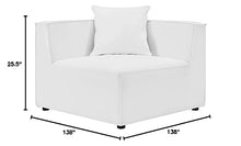 Modway EEI-4389-WHI Saybrook Patio Upholstered Sectional Sofa in White, 10-Piece Set