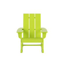 WO Home Furniture Patio Rocking Chair Modern 5 PCS HDPE Outdoor Rocking Furniture Set, Lime