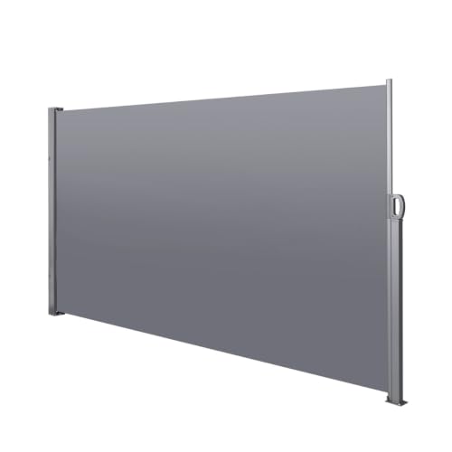 138"X71" Retractable Side Awning, Grey, Waterproof & - Privacy Herbarium 138" X 71'' Waterproof, for Terrace