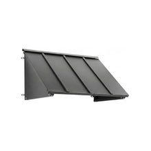Awntech Houstonian Closed-Sides Aluminum Awning for Window and Door, 56 in. W x 24 in. H x 24 in. D, Pewter