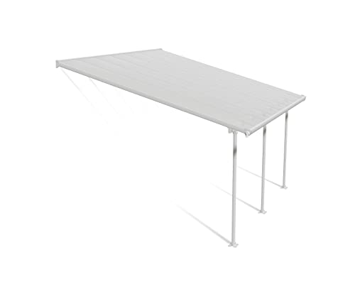 Palram - Canopia Feria 13' x 14' Patio Cover Canopy Awning, White/Clear