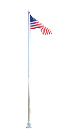Vestil Stainless Steel Flag Pole 25' Silver