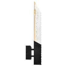 CWI Lighting Petra Integrated LED 22in Sand Black Indoor-Outdoor Wall Light with Handcrafted Glass for Bedroom, Living Room, Front Porch