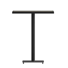 BizChair Commercial Grade Bar Height Patio Table, Indoor/Outdoor Bistro Table with Poly Resin Slats, 30" Square, Gray Wash