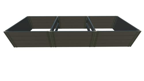 Frame It All Weathered 2" 4'x12'x22 Raised Garden Bed