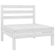 Molumvel 9 Piece Patio Lounge Set, Modular Outdoor Furniture Sofa Set with Table, Solid Pinewood Garden Conversation Seating for Backyard, Porch, and Deck, White
