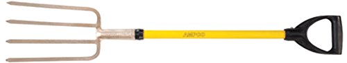 Ampco Safety Tools Non-Sparking Fork Garden Tool 7" x 40" OAL