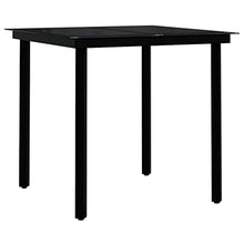 LKJephalotrope 3 Piece Patio Dining Set, Reclining Outdoor Bistro Table and Chairs with Black Cushions, PE Rattan Wicker Dining Table and 2 Recliner Chairs for Garden Backyard