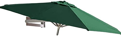 RWGOVLU Outdoor Round Wall Mounted Parasol, Patio Garden Balcony Yard Umbrella, Tilting Sunshade Wall Umbrella with Aluminium Frame