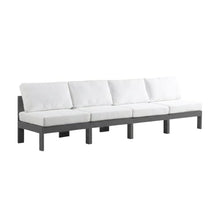 Outdoor Escape White Fabric Outdoor Patio Modular Sofa with Contemporary Style, Comfortable Seating, Sturdy Frame, Suitable for Outdoor Living Spaces