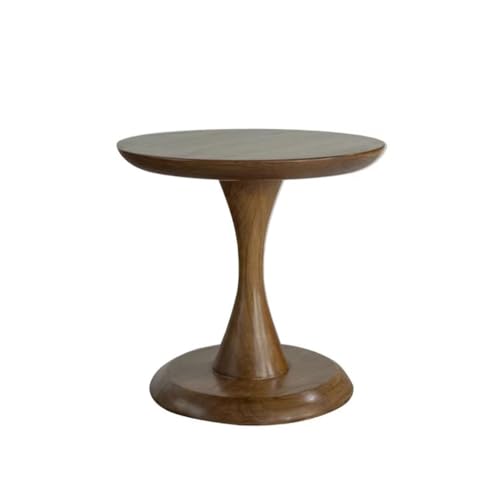 ENGENDER Couch Side Table Retro Solid Wood Sofa Side Table and Teak Storage Narrow End