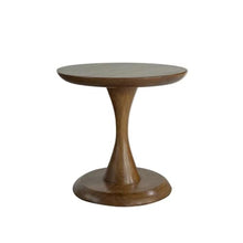 ENGENDER Couch Side Table Retro Solid Wood Sofa Side Table and Teak Storage Narrow End