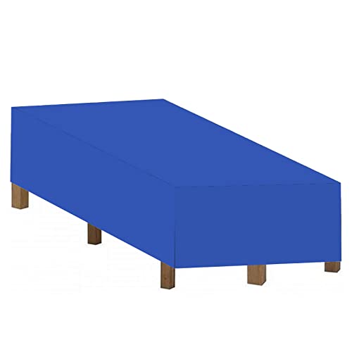 QIAOH Cube Garden Furniture Covers Waterproof 126x64x30in, Tear Resistant Oxford Fabric Outdoor Patio Table Covers Waterproof, Windproof, Rattan Patio Furniture Cover