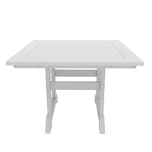 WO WESTIN OUTDOOR 5 PCS Adirondack Patio Dining Set with Square Table and Armchairs White