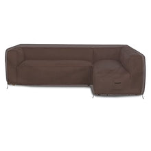 Patio Sectional Sofa Cover 18 Oz - 100% Waterproof & Weather Resistant PVC Coated 83" x 104" x 31" x 32" L Shape Sofa Cover for Indoor/Outdoor (Right Side Sofa, Coffee)