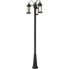 Z-Lite 3 Light Outdoor Post Mounted Fixture 569MP3-519P-BK, Black